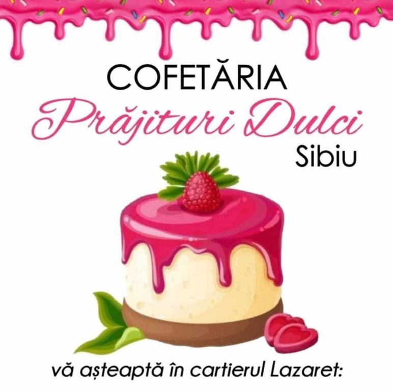 Cofetăria Prăjituri Dulci Sibiu, tort cu glazură roz